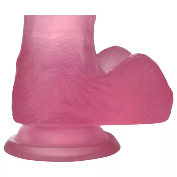 Lovetoy - dildo s přísavkou - gelový, růžový, 15 cm