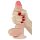 Lovetoy Sliding-Skin - dvouvrstvý dildo - 18 cm (přírodní)