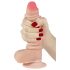 Lovetoy Sliding-Skin - dvouvrstvý dildo - 18 cm (přírodní)