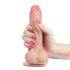 Lovetoy Sliding-Skin - dvouvrstvý dildo - 18 cm (přírodní)