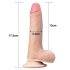 Lovetoy Sliding-Skin - dvouvrstvý dildo - 18 cm (přírodní)
