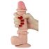 Lovetoy Sliding-Skin - dvouvrstvé dildo - 21cm (přírodní)