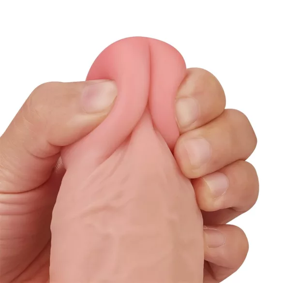 Lovetoy - realistický dildo - dvouvrstvý - 23 cm - tělová barva