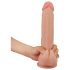 Lovetoy Sliding-Skin - dvouvrstvý dildo - 23 cm (přírodní)