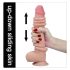 Lovetoy Sliding-Skin - dvouvrstvý dildo - 23 cm (přírodní)