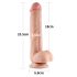Lovetoy Sliding-Skin - dvouvrstvý dildo - 23 cm (přírodní)