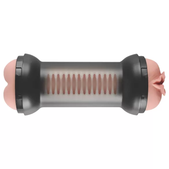 Lovetoy - masturbátor vagina a anus - realistický - tělová barva