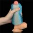 Lovetoy Training Master - Oboustranný žebrovaný masturbátor (modrý)