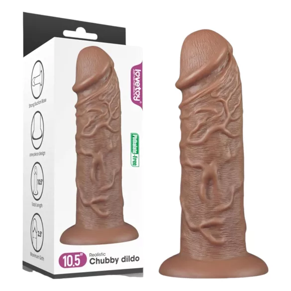 Lovetoy - realistické dildo s přísavkou - 25 cm - tělová barva