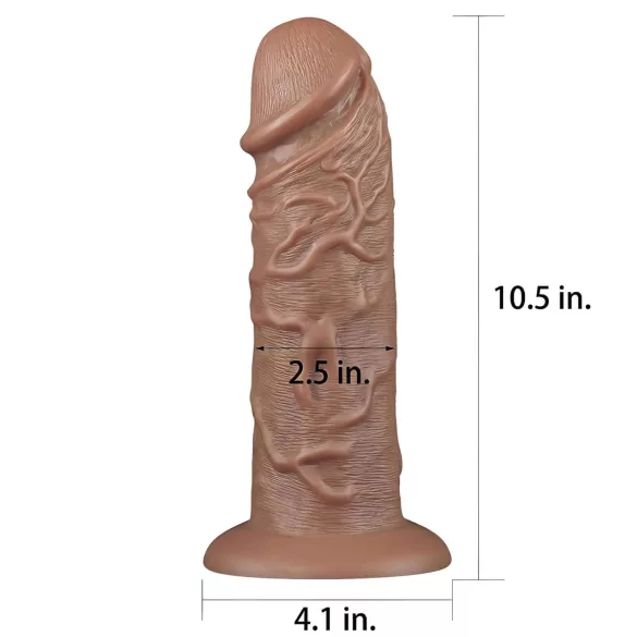 Lovetoy - realistické dildo s přísavkou - 25 cm - tělová barva