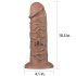 Lovetoy Chubby - realistické dildo s přísavkou - 25 cm (naturální)