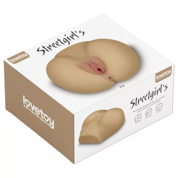 Lovetoy Streetgirl's - torzo s umělou vagínou a análem (tělová barva)