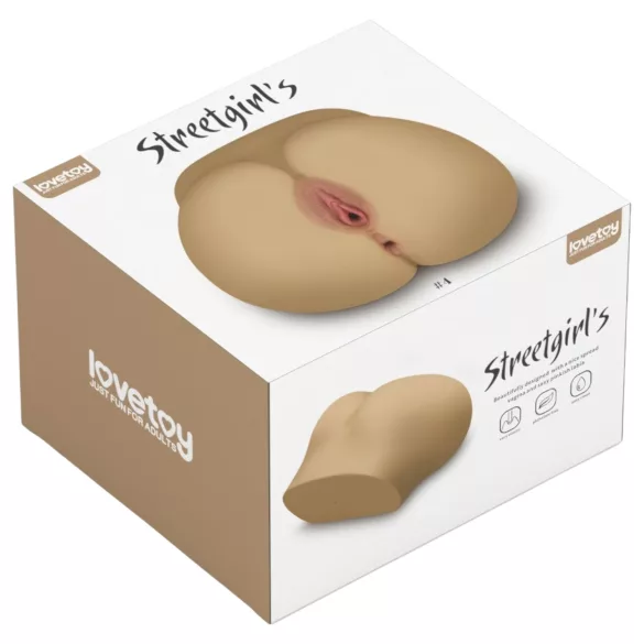 Lovetoy Streetgirl's 4 - umělá vagína a anál torzo (tělová barva)