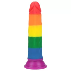 Lovetoy Prider - realistické dildo - 19 cm - duhová
