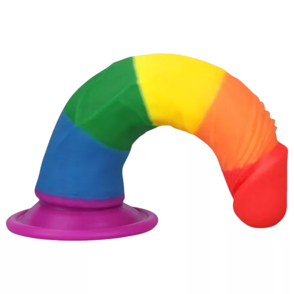 Lovetoy Prider - realistické dildo - 19 cm - duhová