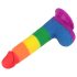 Lovetoy Prider - realistický dildo s varlaty - 20cm (duhový)