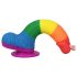 Lovetoy Prider - realistický dildo s varlaty - 20cm (duhový)