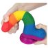 Lovetoy Prider - realistický dildo s varlaty - 20cm (duhový)