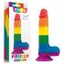 Lovetoy Prider - realistický dildo s varlaty - 20cm (duhový)