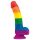 Lovetoy Prider - realistický silikonový dildo - 19cm (duha)
