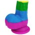 Lovetoy Prider - realistický silikonový dildo - 19cm (duha)