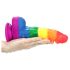 Lovetoy Prider - realistický silikonový dildo - 19cm (duha)