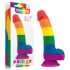 Lovetoy Prider - realistický silikonový dildo - 19cm (duha)