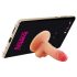 Lovetoy - přísavný držák na mobil - mini dildo (přirozený)