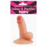 Lovetoy - přísavný držák na mobil - mini dildo (přirozený)