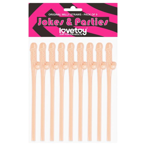 Lovetoy - realistické penisové brčko (přírodní)