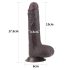 Lovetoy Sliding-Skin - realistický dvouvrstvý dildo - 18cm (hnědý)