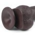 Lovetoy Sliding-Skin - dvouvrstvý dildo - 23cm (hnědý)