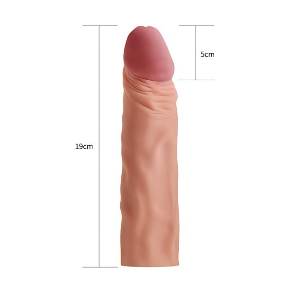 Lovetoy Pleasure X-tender - návlek na penis - 19 cm - tělová