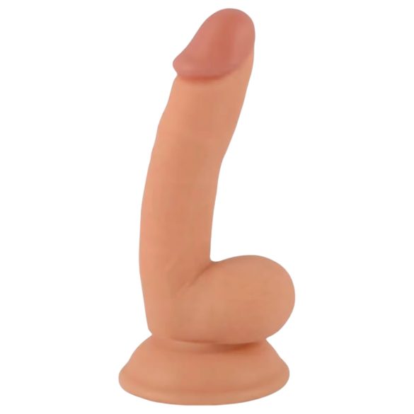 Mr. Rude - přísavkový realistický penis s varlaty - 18 cm (přírodní)