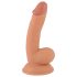 Mr. Rude - přísavkový realistický penis s varlaty - 18 cm (přírodní)