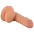 Mr. Rude - přísavkový realistický penis s varlaty - 18 cm (přírodní)