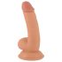 Mr. Rude - přísavkový realistický penis s varlaty - 18 cm (přírodní)