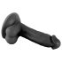 Mr. Impudent - realistický dildo s přísavkou a varlaty - 17cm (černý)