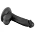 Mr. Rude - realistický dildo s přísavkou a varlaty - černé 17 cm