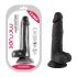 Mr. Rude - realistický dildo s přísavkou a varlaty - 19cm (černý)