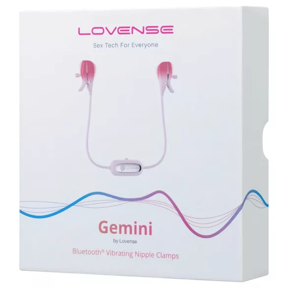 Lovense Gemini - Vibrační svorky na bradavky ovládané aplikací (růžové)