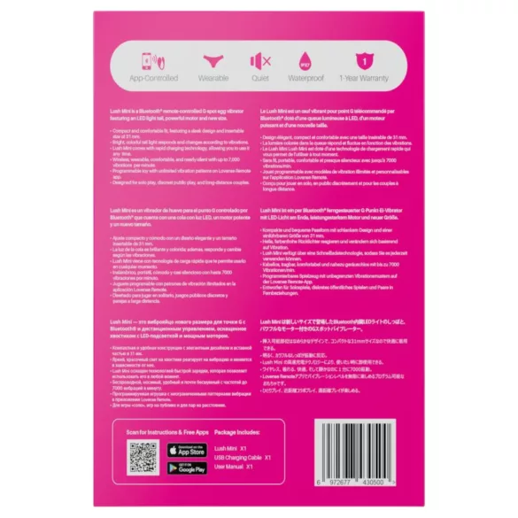 LOVENSE Lush Mini - chytré vibrační vajíčko (růžové)