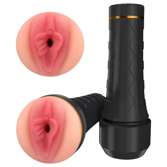 Tracy's Dog Cup - realistická umělá vagína masturbátor (černo-přírodní)