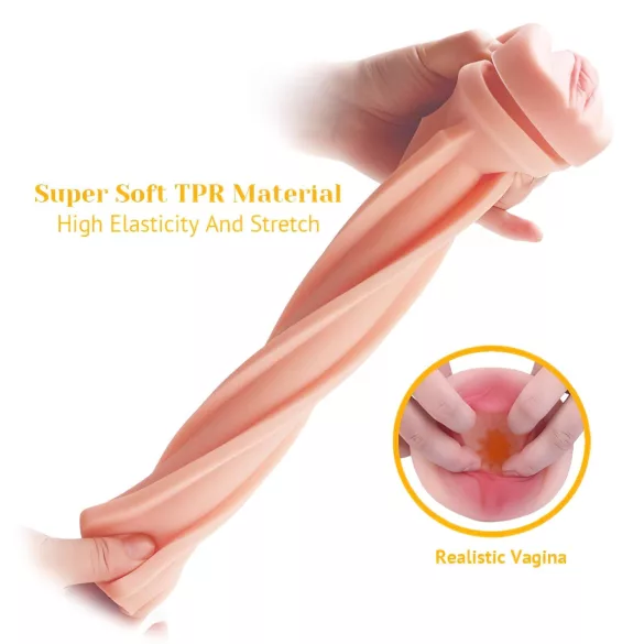 Tracy's Dog - realistická umělá vagína masturbátor - černá/tělová