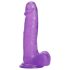 Tracy's Dog Jelly 8 - přísavkový dildo s varlaty (fialový)