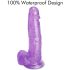 Tracy's Dog Jelly 8 - fialový přísavkový dildo s varlaty