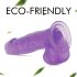 Tracy's Dog Jelly 8 - fialový přísavkový dildo s varlaty