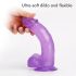 Tracy's Dog Jelly 8 - přísavkový dildo s varlaty (fialový)