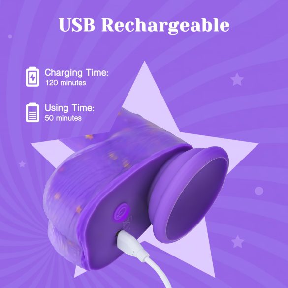 Tracy's Dog Jelivoy - realistický vibrátor - 22 cm - fialový