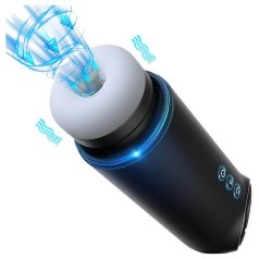   Leopard - masturbátor s pohybem nahoru a dolů, sání a vibrace - černý